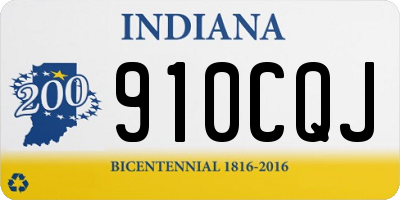 IN license plate 910CQJ