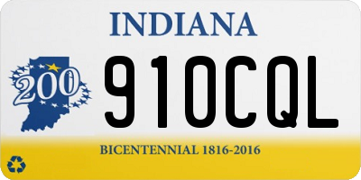 IN license plate 910CQL