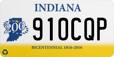 IN license plate 910CQP