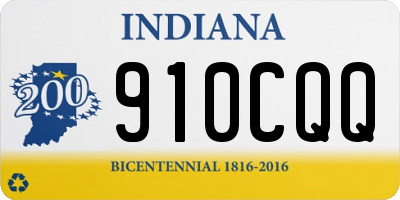 IN license plate 910CQQ