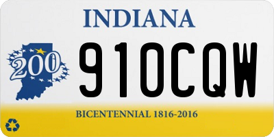 IN license plate 910CQW