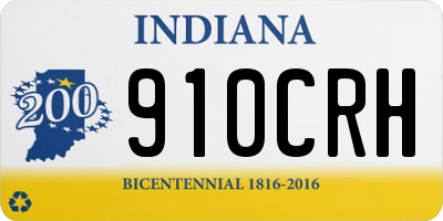 IN license plate 910CRH