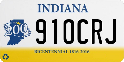 IN license plate 910CRJ