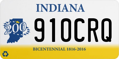 IN license plate 910CRQ