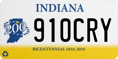IN license plate 910CRY