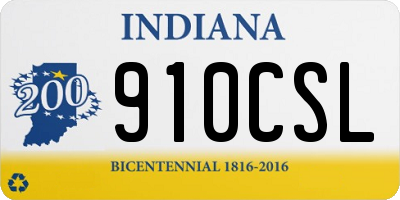 IN license plate 910CSL