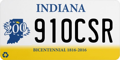 IN license plate 910CSR