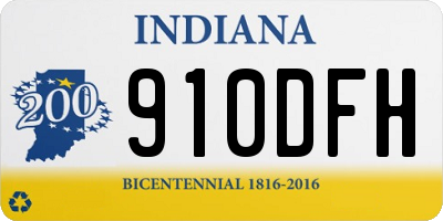 IN license plate 910DFH