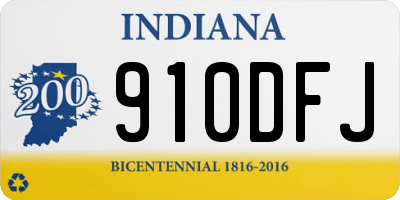 IN license plate 910DFJ