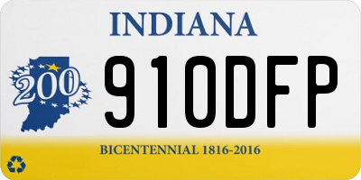IN license plate 910DFP