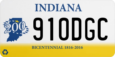 IN license plate 910DGC