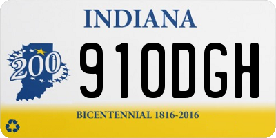 IN license plate 910DGH