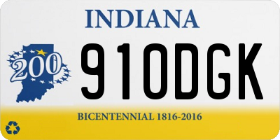 IN license plate 910DGK