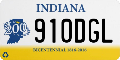 IN license plate 910DGL