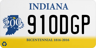 IN license plate 910DGP