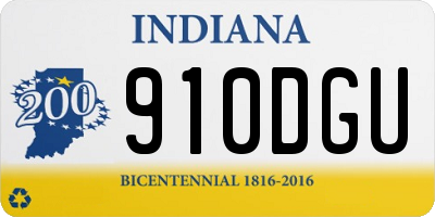 IN license plate 910DGU