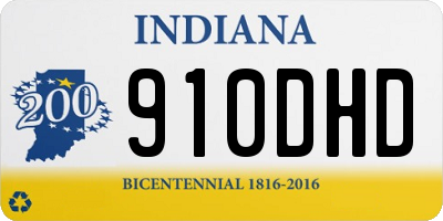 IN license plate 910DHD