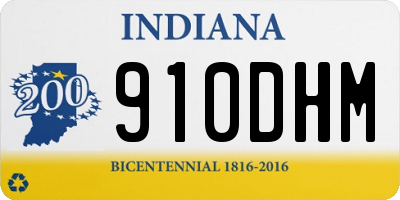 IN license plate 910DHM