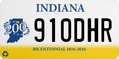 IN license plate 910DHR
