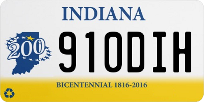 IN license plate 910DIH