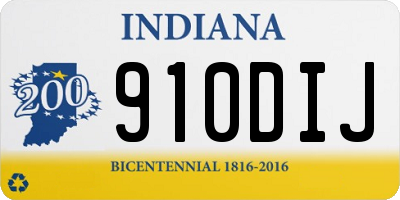 IN license plate 910DIJ