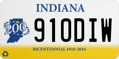 IN license plate 910DIW