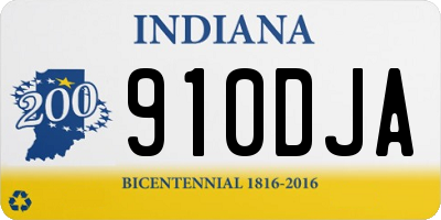 IN license plate 910DJA