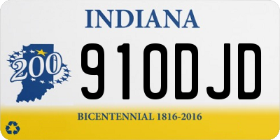 IN license plate 910DJD