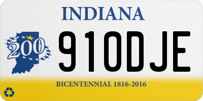 IN license plate 910DJE