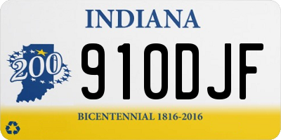 IN license plate 910DJF