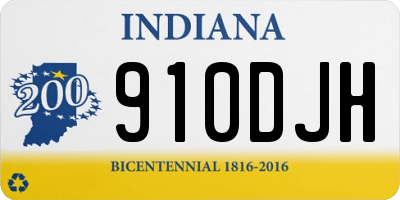 IN license plate 910DJH