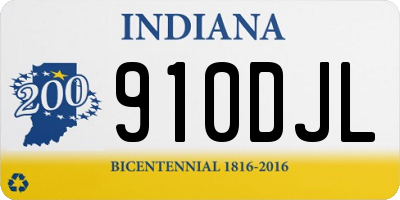 IN license plate 910DJL