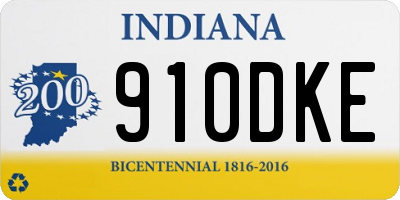 IN license plate 910DKE
