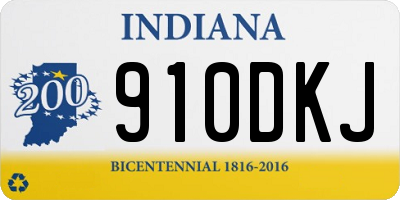 IN license plate 910DKJ