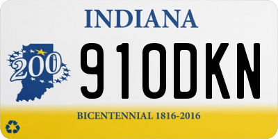 IN license plate 910DKN