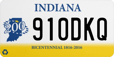 IN license plate 910DKQ