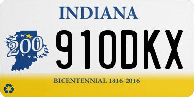 IN license plate 910DKX