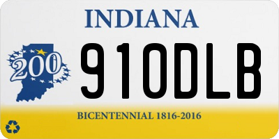 IN license plate 910DLB