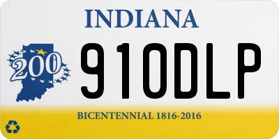 IN license plate 910DLP