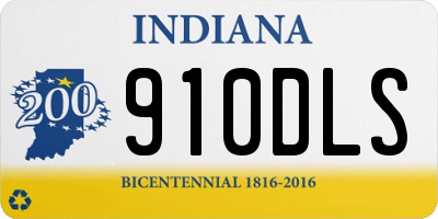 IN license plate 910DLS