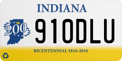 IN license plate 910DLU
