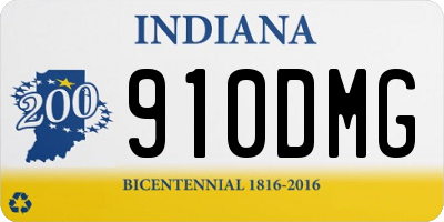 IN license plate 910DMG