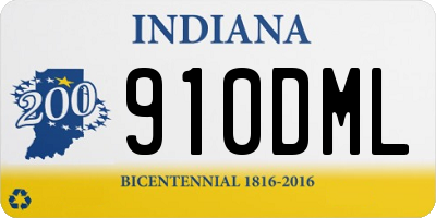 IN license plate 910DML