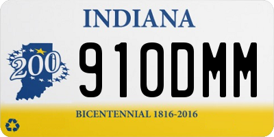 IN license plate 910DMM