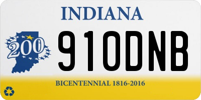 IN license plate 910DNB