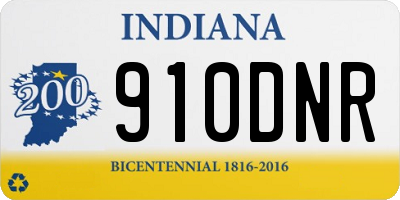IN license plate 910DNR
