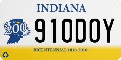 IN license plate 910DOY