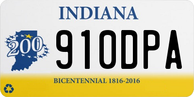 IN license plate 910DPA
