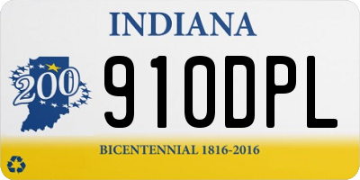 IN license plate 910DPL