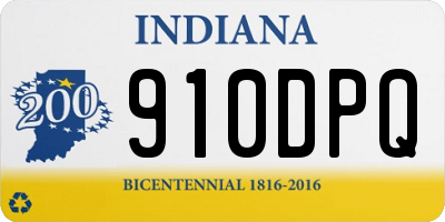 IN license plate 910DPQ